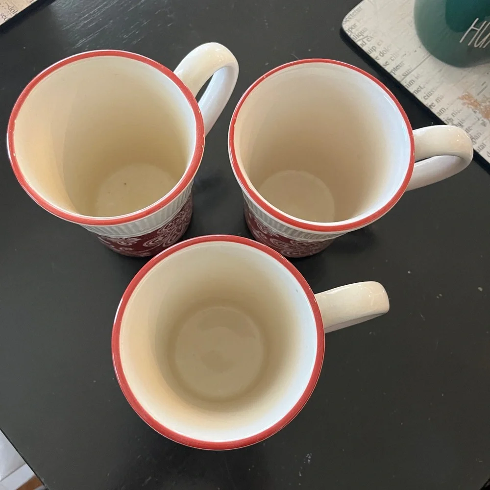 Pier 1 Imports Maribeth Mugs Coffee Cups Set of 3